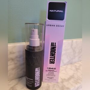Urban Decay All Nighter makeup setting spray, NEW in box, natural finish, large